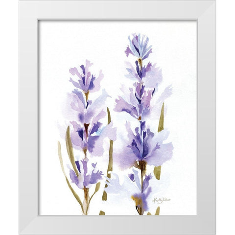 Lavender Fields I White Modern Wood Framed Art Print by Talent, Kelley