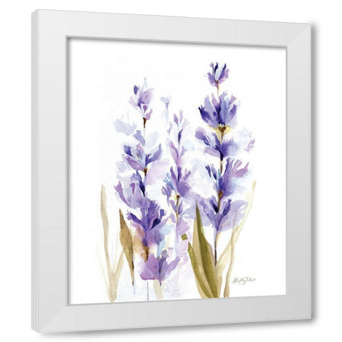 Lavender Fields II White Modern Wood Framed Art Print by Talent, Kelley