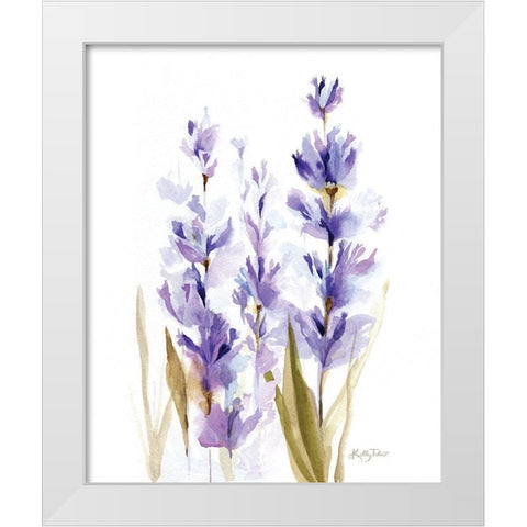 Lavender Fields II White Modern Wood Framed Art Print by Talent, Kelley