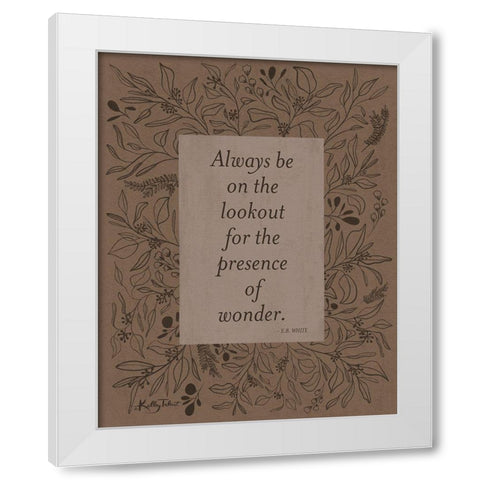 Presence of Wonder White Modern Wood Framed Art Print by Talent, Kelley