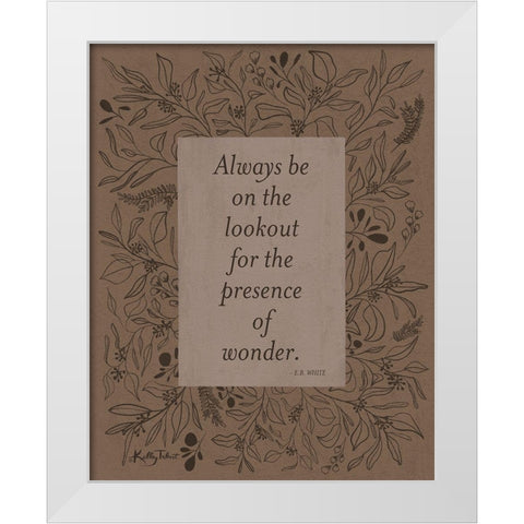 Presence of Wonder White Modern Wood Framed Art Print by Talent, Kelley