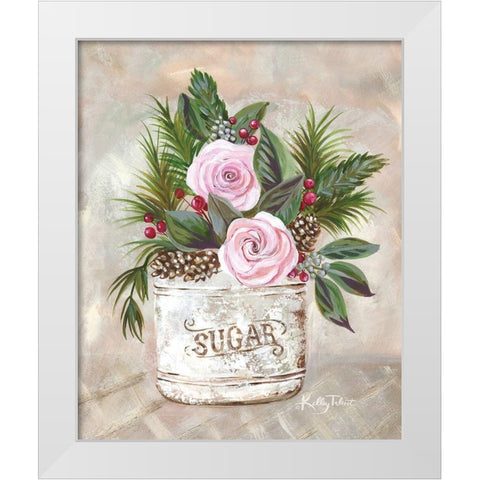 Christmas Sugar Bouquet White Modern Wood Framed Art Print by Talent, Kelley