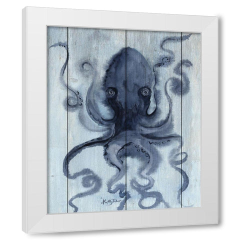 Deep Sea Octopus White Modern Wood Framed Art Print by Talent, Kelley