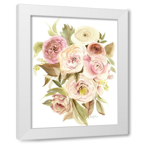 Roses Abound White Modern Wood Framed Art Print by Talent, Kelley