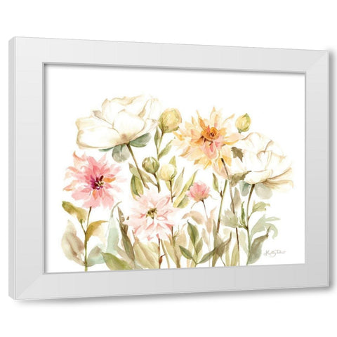 Cottage Wildflowers White Modern Wood Framed Art Print by Talent, Kelley