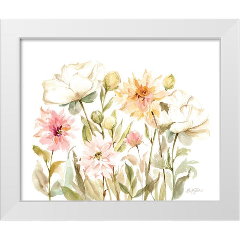 Cottage Wildflowers White Modern Wood Framed Art Print by Talent, Kelley