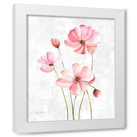Pretty in Pink White Modern Wood Framed Art Print by Talent, Kelley