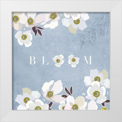 Bloom White Modern Wood Framed Art Print by Talent, Kelley