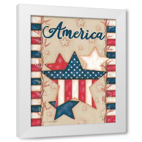 America White Modern Wood Framed Art Print by Kennedy, Lisa