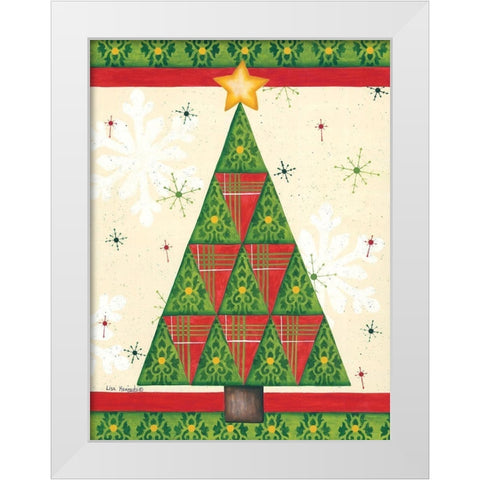 Triangle Tree White Modern Wood Framed Art Print by Kennedy, Lisa