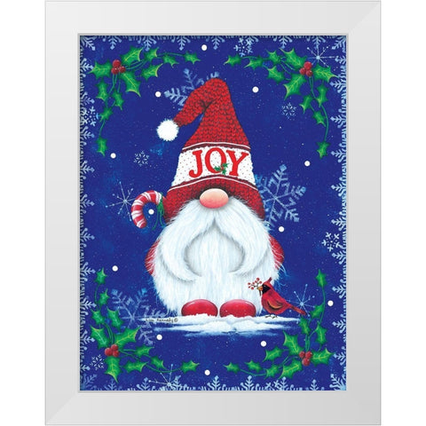 Joy Gnome White Modern Wood Framed Art Print by Kennedy, Lisa