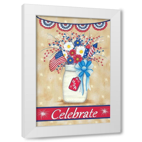 Celebrate White Modern Wood Framed Art Print by Kennedy, Lisa
