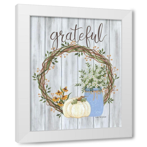 Grateful White Modern Wood Framed Art Print by Kennedy, Lisa