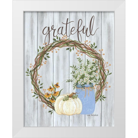 Grateful White Modern Wood Framed Art Print by Kennedy, Lisa