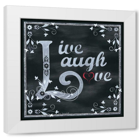 Love White Modern Wood Framed Art Print by Kennedy, Lisa