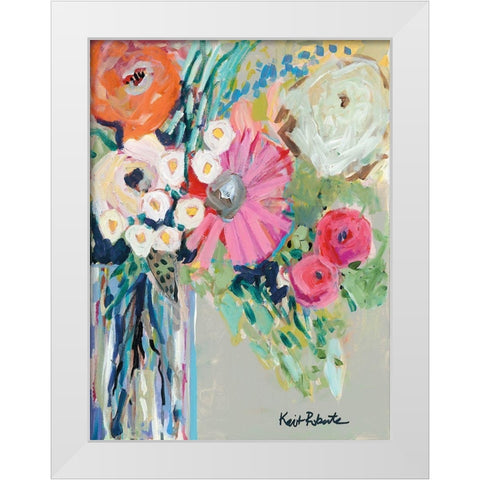 From Mrs. Hazels Garden White Modern Wood Framed Art Print by Roberts, Kait