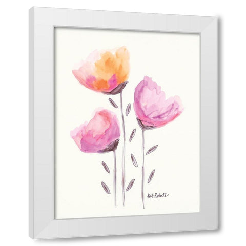 Grow Through It White Modern Wood Framed Art Print by Roberts, Kait