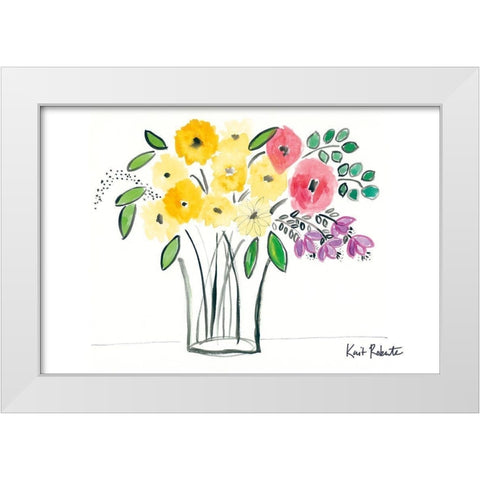 Fresh Finds at the Market White Modern Wood Framed Art Print by Roberts, Kait
