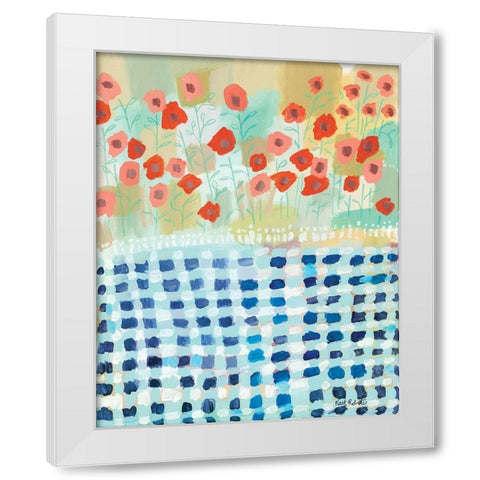 Poppies and Picnics White Modern Wood Framed Art Print by Roberts, Kait