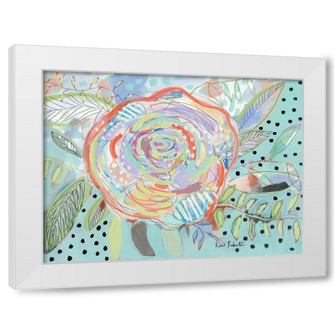 Bloom for Yourself White Modern Wood Framed Art Print by Roberts, Kait