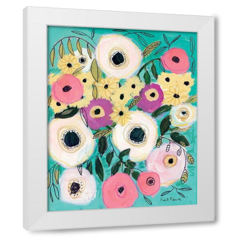 Wedding Bouquet White Modern Wood Framed Art Print by Roberts, Kait