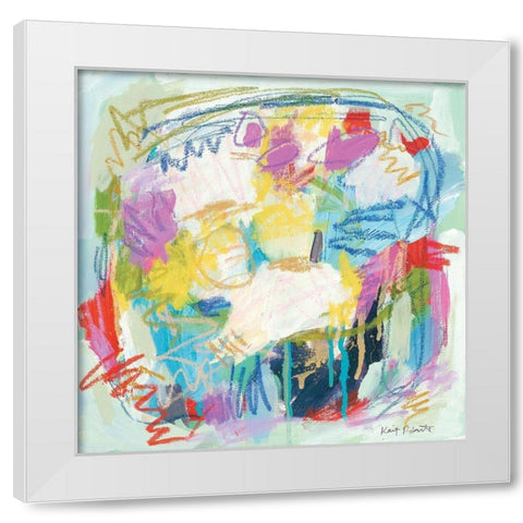 Lets Get the Party Started White Modern Wood Framed Art Print by Roberts, Kait