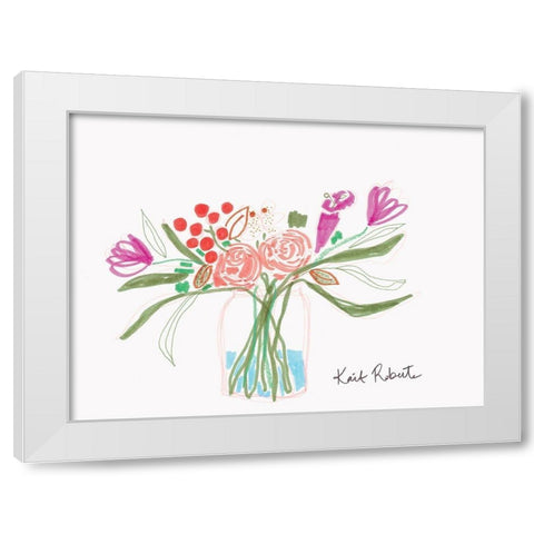 Bouquet for Carle White Modern Wood Framed Art Print by Roberts, Kait