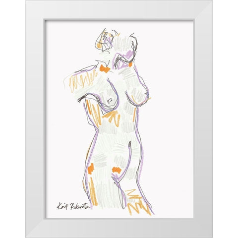 True Self White Modern Wood Framed Art Print by Roberts, Kait