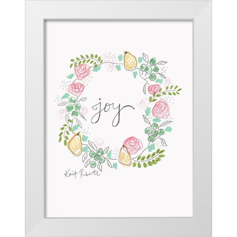 Joy White Modern Wood Framed Art Print by Roberts, Kait