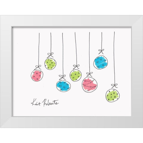 Deck the Halls White Modern Wood Framed Art Print by Roberts, Kait