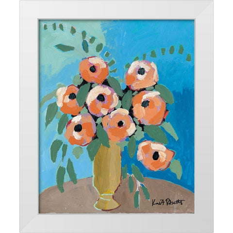 Bouquet for Granny White Modern Wood Framed Art Print by Roberts, Kait