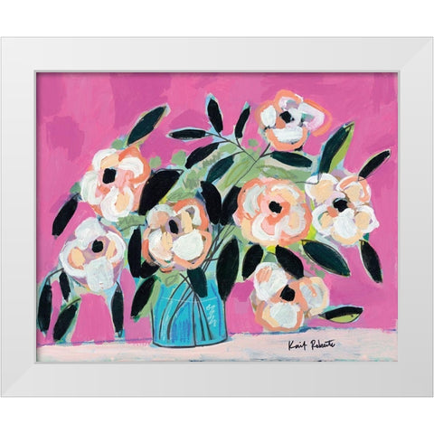 Pink Fever White Modern Wood Framed Art Print by Roberts, Kait