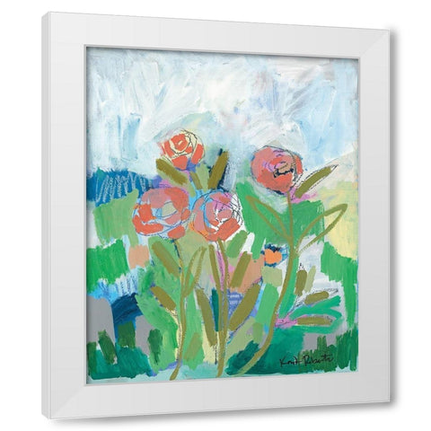 The Garden in May White Modern Wood Framed Art Print by Roberts, Kait