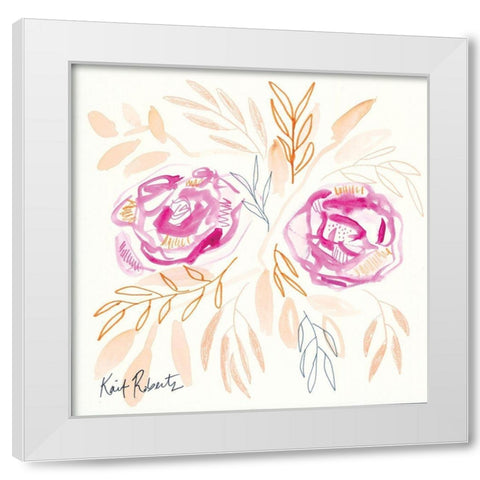 Adore White Modern Wood Framed Art Print by Roberts, Kait