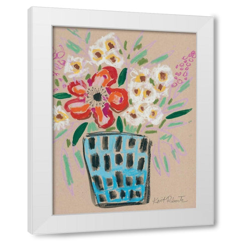 Bless This Mess White Modern Wood Framed Art Print by Roberts, Kait