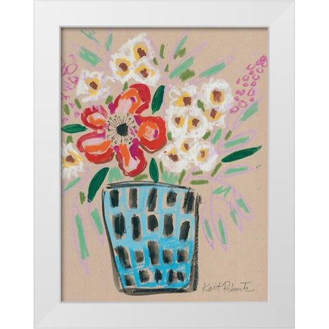 Bless This Mess White Modern Wood Framed Art Print by Roberts, Kait