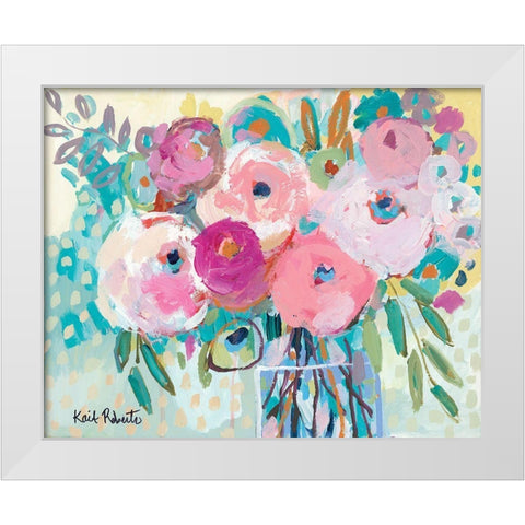 Bloom Where You are Planted White Modern Wood Framed Art Print by Roberts, Kait