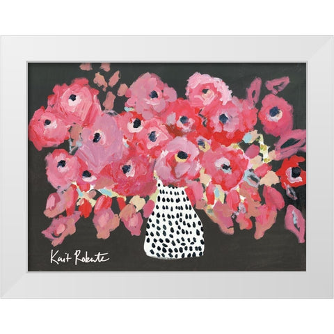 Bloom Widely White Modern Wood Framed Art Print by Roberts, Kait