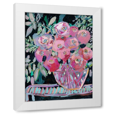 Entryway Bouquet    White Modern Wood Framed Art Print by Roberts, Kait