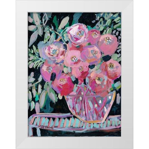 Entryway Bouquet    White Modern Wood Framed Art Print by Roberts, Kait