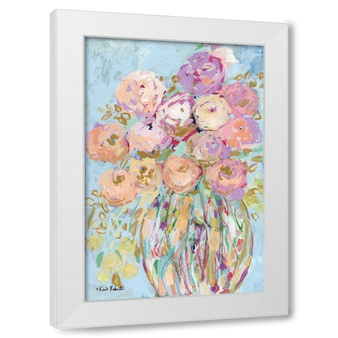 After Everything, She Still Bloomed White Modern Wood Framed Art Print by Roberts, Kait
