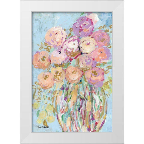 After Everything, She Still Bloomed White Modern Wood Framed Art Print by Roberts, Kait