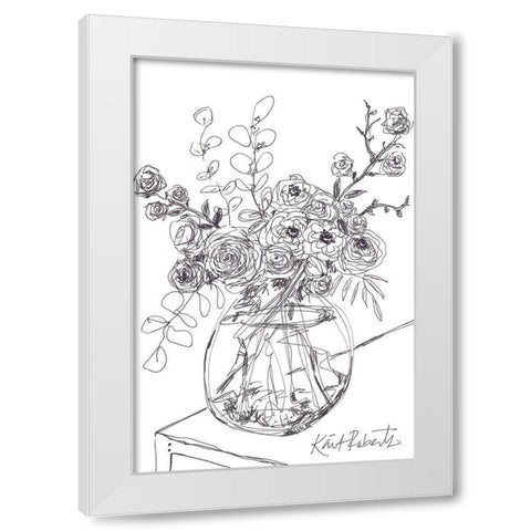 From the Garden White Modern Wood Framed Art Print by Roberts, Kait