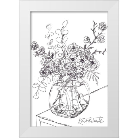 From the Garden White Modern Wood Framed Art Print by Roberts, Kait