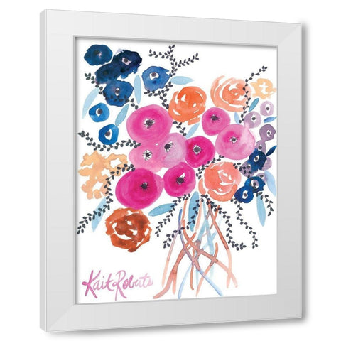 The Flowers Have Secrets White Modern Wood Framed Art Print by Roberts, Kait