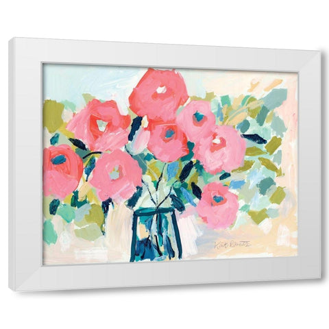 Blooms for Ruthie White Modern Wood Framed Art Print by Roberts, Kait