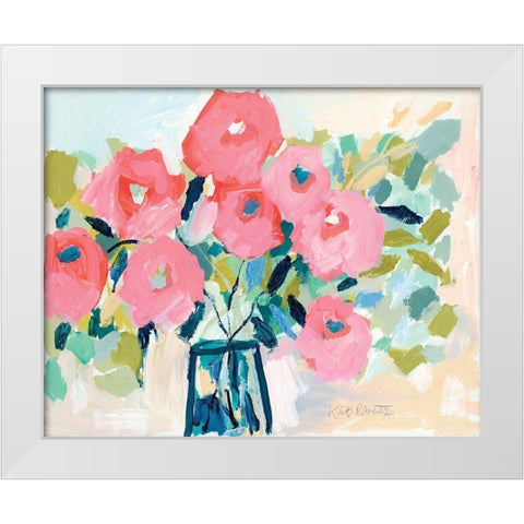 Blooms for Ruthie White Modern Wood Framed Art Print by Roberts, Kait