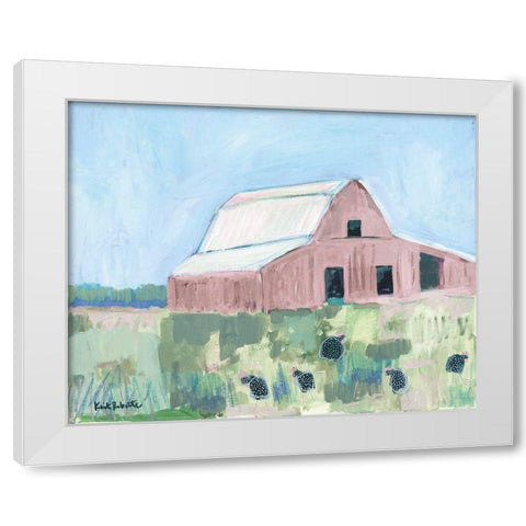 Pastel Barn II White Modern Wood Framed Art Print by Roberts, Kait