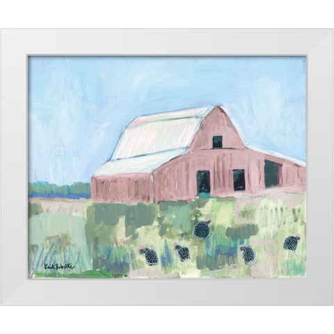 Pastel Barn II White Modern Wood Framed Art Print by Roberts, Kait