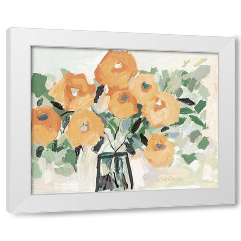Blooms for Ruthie White Modern Wood Framed Art Print by Roberts, Kait